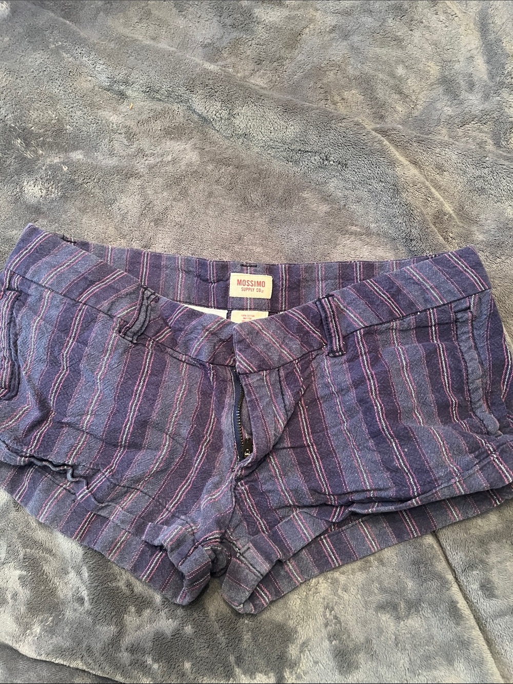 Mossimo Supply Co. Navy Blue Striped High Waist Women’s Shorts